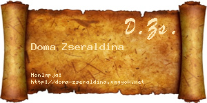 Doma Zseraldina névjegykártya